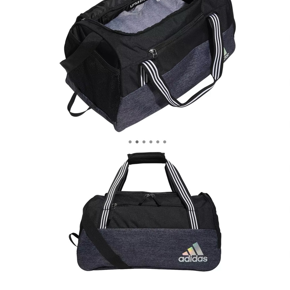 Adidas Black and Gray Men's Duffel Bag